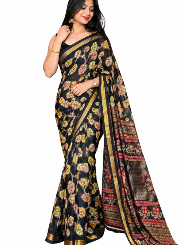 Mirror Work Georgette Saree